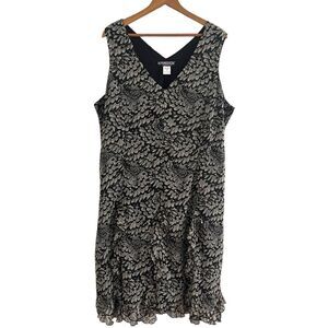 The Pyramid Collection Y2K Midi Dress Sz 1X ruffled Whimsigoth Fairy Boho